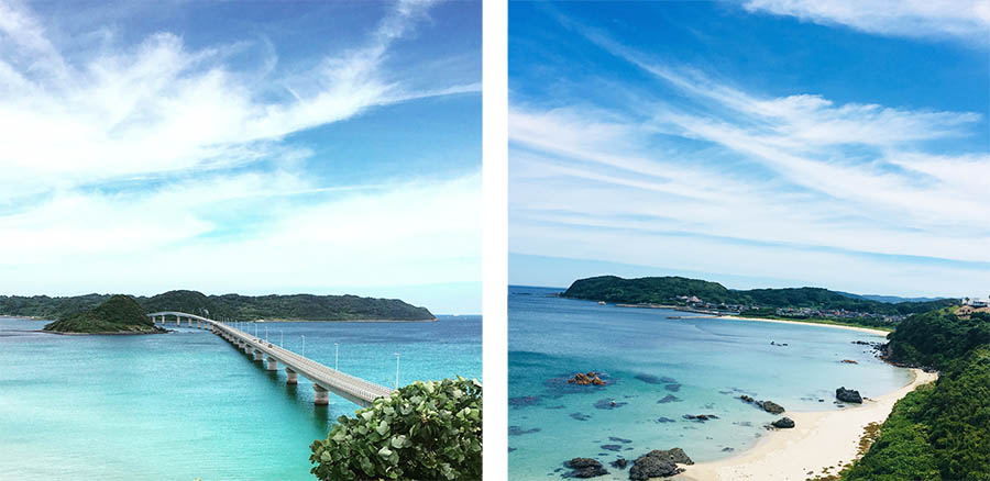 Puente y playa de Tsunoshima