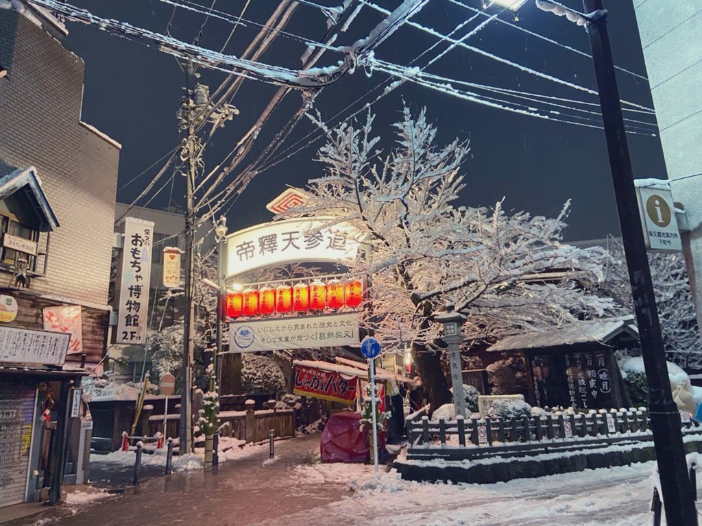 Nieve en Shibamata